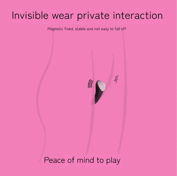【Vibrator】-Remote Control Wearing Vibrator – Heartbeat – Black - Lunarlulu