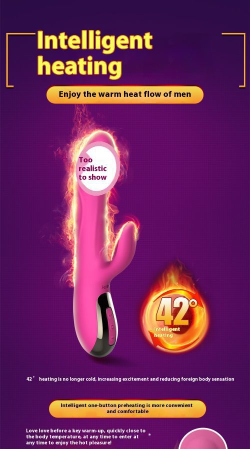 【Vibrator】G Spot Vibrator with Heating Function for Clitoris G-spot Stimulation,Waterproof Dildo Women or Couple Fun(Red) - Lunarlulu