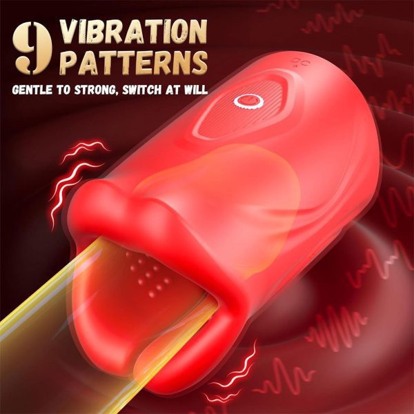 【Masturbator】App-Controlled Male Masturbator Cup – Realistic Lip Grip with 9 Vibration Modes - Lunarlulu