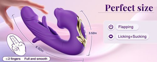 【Vibrator】3-in-1 Tongue Licking G-Spot Vibrator - Lunarlulu
