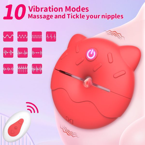 【Nipples】Wireless Vibrating Nipple Clamps for Women – 10 Vibration Modes - Lunarlulu