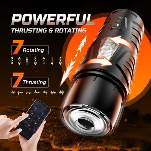 Masturbrator||Automatic Thrusting & Rotating Male Masturbator – 7 Intensity Modes, Hands-Free Pleasure - Lunarlulu