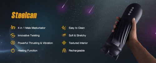 Masturbator||Automatic Heating Thrusting & Rotating Male Masturbator – 5 Vibration Modes, 5 Thrusting Levels, 3 Rotation Speeds, Vacuum Suction, Smart Reset - Lunarlulu