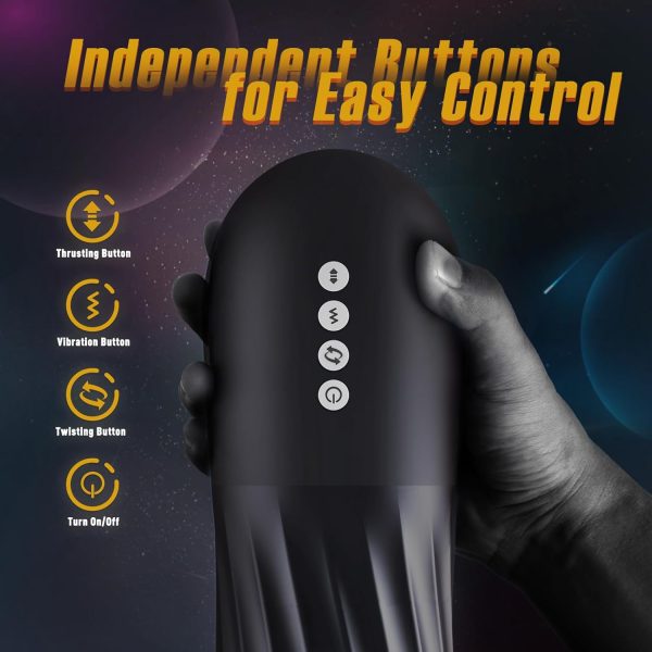 Masturbator||Automatic Heating Thrusting & Rotating Male Masturbator – 5 Vibration Modes, 5 Thrusting Levels, 3 Rotation Speeds, Vacuum Suction, Smart Reset - Lunarlulu