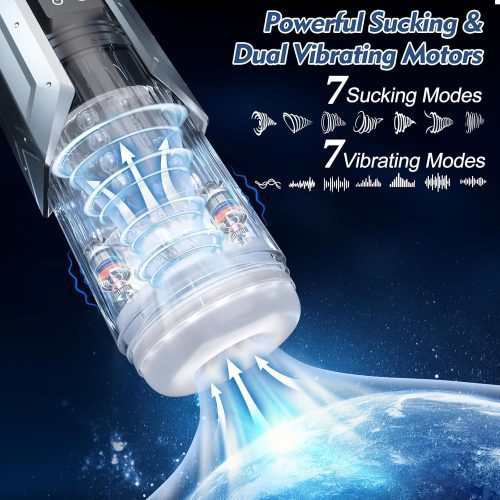 Masturbator||7-Mode Thrusting Rotating Male Masturbator with Dual Vibration & Suction – Waterproof Automatic Stroker - Lunarlulu