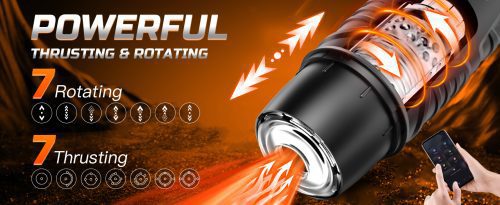 Masturbrator||Automatic Thrusting & Rotating Male Masturbator – 7 Intensity Modes, Hands-Free Pleasure - Lunarlulu