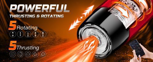 Masturbator||Automatic Thrusting Rotating Talking Silicone Male Masturbator – Long-Distance Stroke, Smart Interactive Experience - Lunarlulu