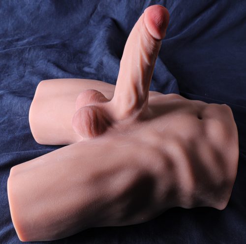【Dildos】Realistic Textured Dildo with Skin Veins – 17cm Length, 4cm Diameter, Heavyweight 15lbs Male Torso Sex Toy Model - Lunarlulu