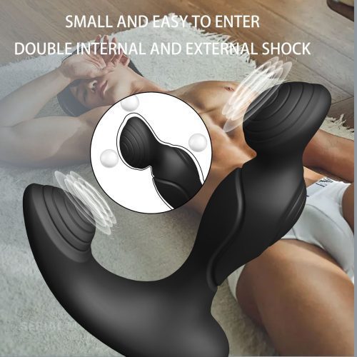 【Prostate Massager】Dual Motor Prostate Massager for Men – 10 Vibration Modes Anal Vibrator with Remote Control, Electric Butt Plug for P-Spot & Perineum Stimulation - Lunarlulu