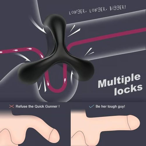 TRIANGLE Silicone Cock Ring For Men Erection - Lunarlulu-lulu dolls
