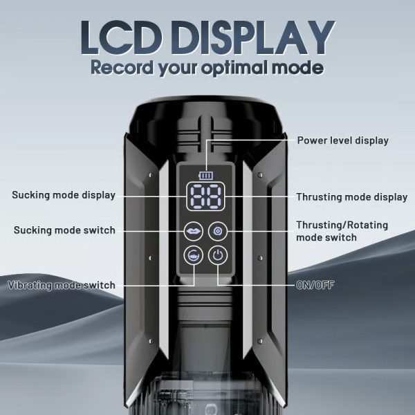 Queen Kendal 7 Vacuum Sucking for Oral Sex LCD Display Masturbator male sex toys - Lunarlulu-lulu dolls