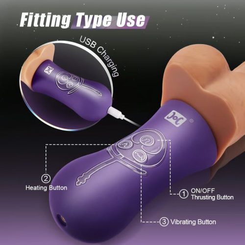Alvira Realistic 12.59 IN 10 Vibrating 6 Thrusting Swinging Heating Dildo Vibrator - Lunarlulu-lulu dolls