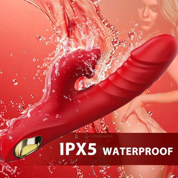 4 In 1 Thrusting & Licking Biting G-spot Vibrator Tongue Clitoral Stimulator - Lunarlulu-lulu dolls