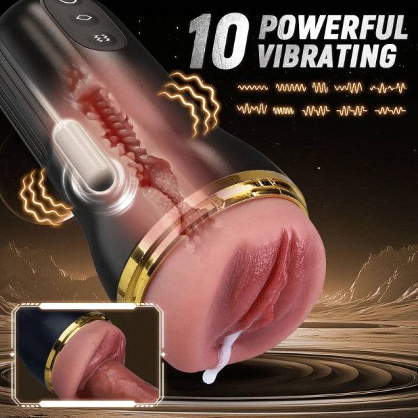 The Captain 10 Vibrating Sucking Pocket Vagina Deep Throat Male Stroker - Lunarlulu-lulu dolls