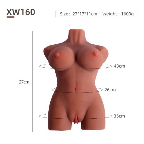Brown Teardrop Boobs Female Torso Big Butt Sex Doll Stroker - Lunarlulu-lulu dolls