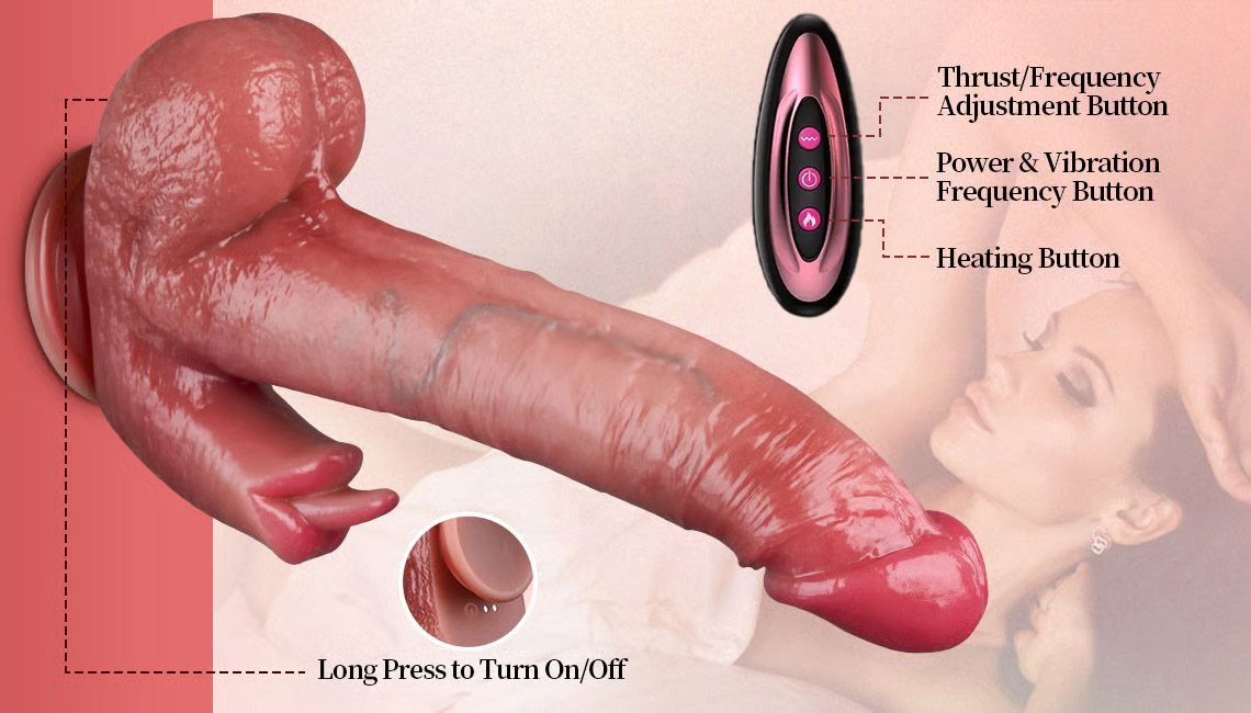 Tongue-Licking Realistic 10.43-Inch Dildo Oral Sex-Like Pleasure - Lunarlulu-lulu dolls