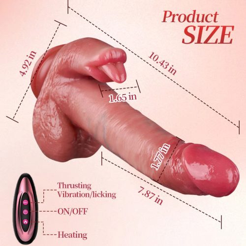 Tongue-Licking Realistic 10.43-Inch Dildo Oral Sex-Like Pleasure - Lunarlulu-lulu dolls