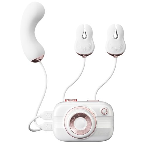 【Vibrator】Camera Sucking Toy White - Lunarlulu