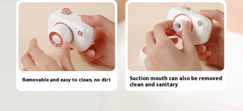 【Vibrator】Camera Sucking Toy White - Lunarlulu