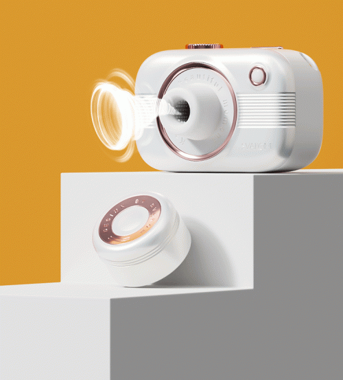 【Vibrator】Camera Sucking Toy White - Lunarlulu