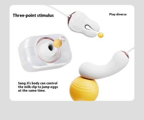 【Vibrator】Camera Sucking Toy White - Lunarlulu