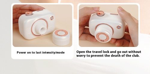 【Vibrator】Camera Sucking Toy White - Lunarlulu