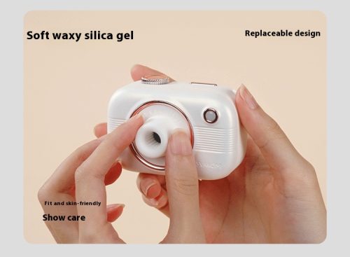 【Vibrator】Camera Sucking Toy White - Lunarlulu