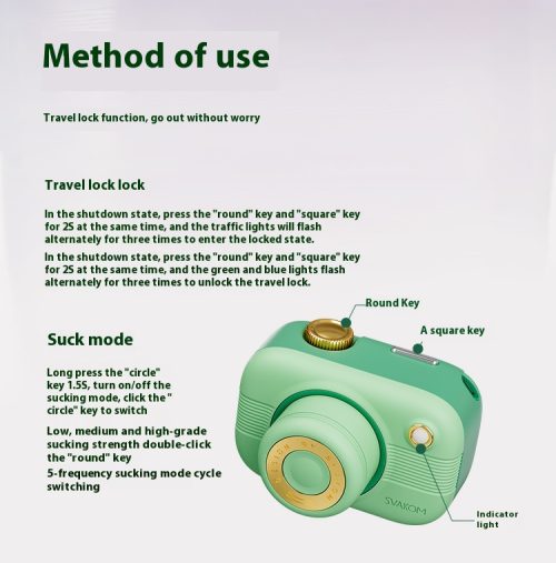 【Vibrator】Camera Sucking Toy Green - Lunarlulu