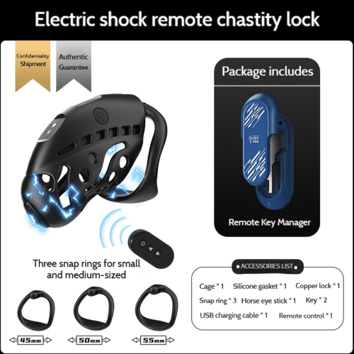 【Bondage】Nautilus electric shock Chastity Lock - Lunarlulu