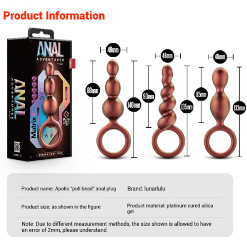 【Anal】-Apollo pull bead anal plug - Lunarlulu