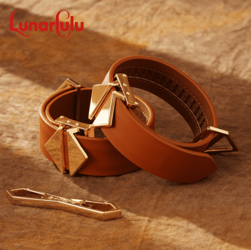 【Bondage】Belt cross with buckle set - Lunarlulu