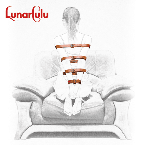 【Bondage】Belt cross with buckle set - Lunarlulu