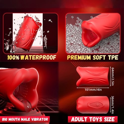【Masturbator】App-Controlled Male Masturbator Cup – Realistic Lip Grip with 9 Vibration Modes - Lunarlulu