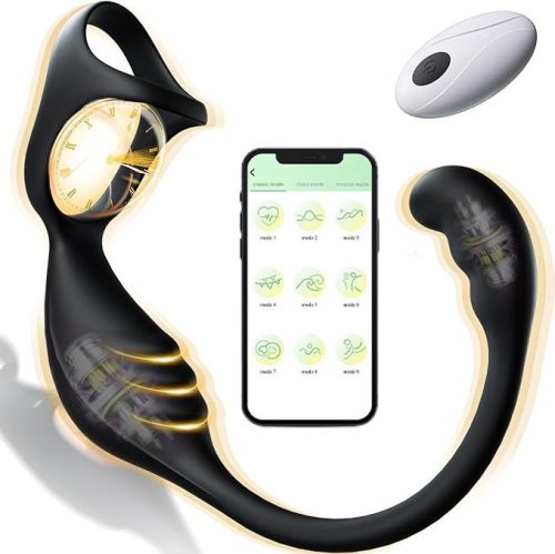 【Prostate Massager】App-Controlled Prostate Massager with Thrusting Lock Ring – Anal Plug & Vibrator Combo - Lunarlulu
