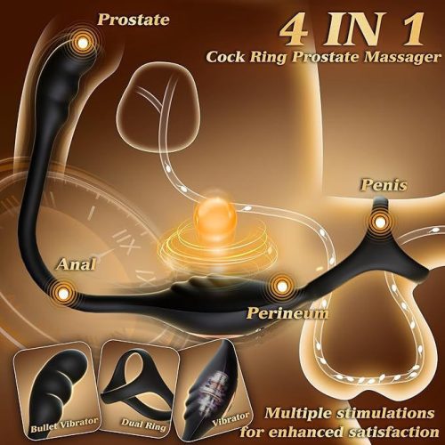 【Prostate Massager】App-Controlled Prostate Massager with Thrusting Lock Ring – Anal Plug & Vibrator Combo - Lunarlulu