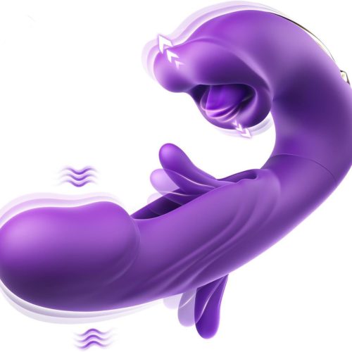 【Vibrator】3-in-1 Tongue Licking G-Spot Vibrator - Lunarlulu