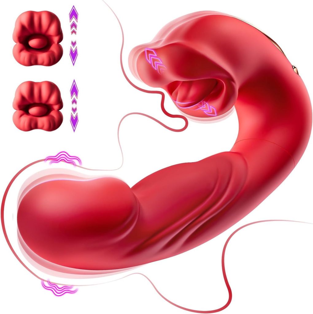 【Vibrator】3-in-1 Tongue Licking G-Spot Vibrator - Lunarlulu-lulu dolls