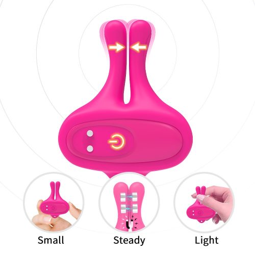 【Vibrator】Magnetic Bunny Ear Vibrating Nipple Clamps - Lunarlulu