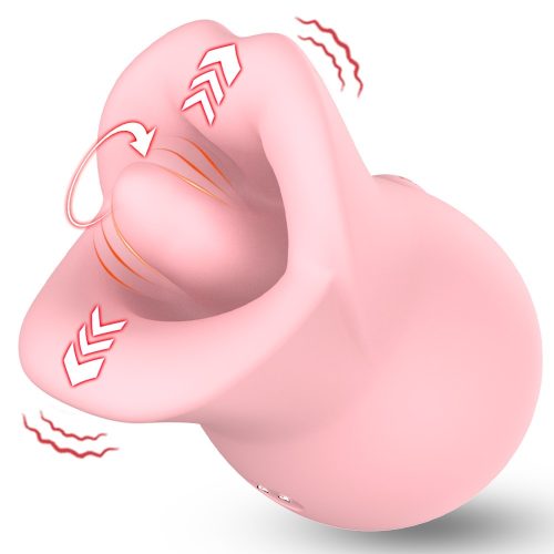 【Vibrator】10-Mode Oral Licking & Biting Vibrator – Rotating Tongue Stimulator - Lunarlulu