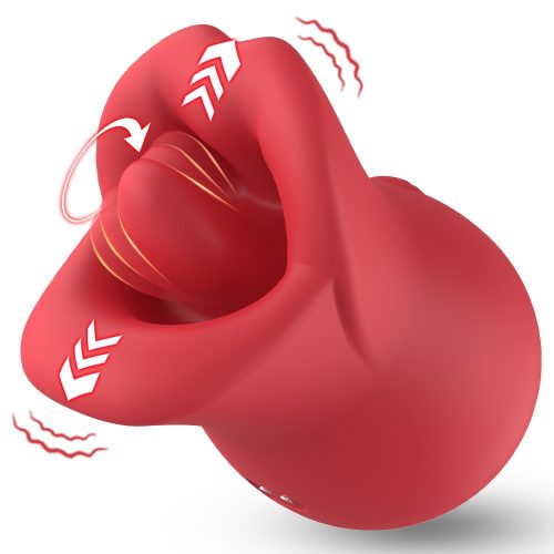 【Vibrator】10-Mode Oral Licking & Biting Vibrator – Rotating Tongue Stimulator - Lunarlulu