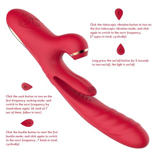 【Vibrator】Suction & Vibration Wand – Licking, Slapping, Thrusting, 7×Modes - Lunarlulu