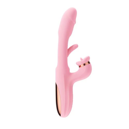 【Vibrator】Licking & Thrusting Vibrator – 3-in-1 C/G/A Stimulation - Lunarlulu