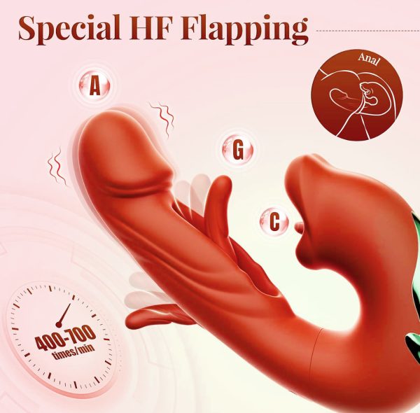 【Vibrator】3-in-1 Tongue Licking G-Spot Vibrator - Lunarlulu