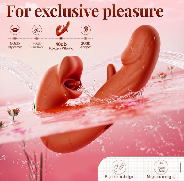 【Vibrator】3-in-1 Tongue Licking G-Spot Vibrator - Lunarlulu