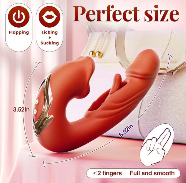 【Vibrator】3-in-1 Tongue Licking G-Spot Vibrator - Lunarlulu