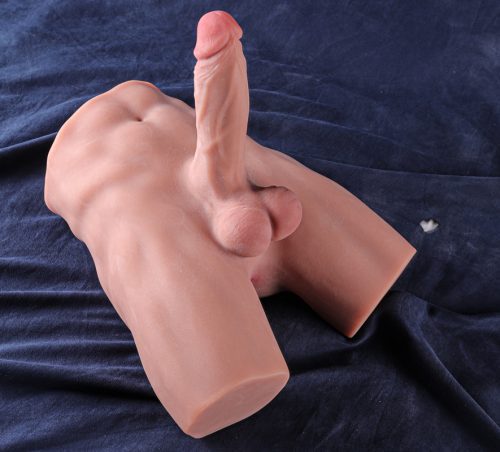 【Dildos】Realistic Textured Dildo with Skin Veins – 17cm Length, 4cm Diameter, Heavyweight 15lbs Male Torso Sex Toy Model - Lunarlulu