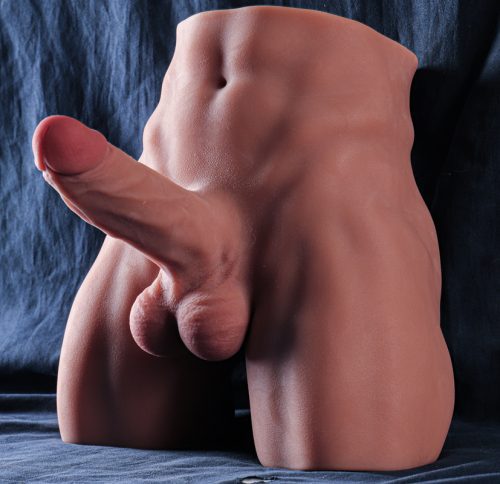 【Dildos】Realistic Textured Dildo with Skin Veins – 17cm Length, 4cm Diameter, Heavyweight 15lbs Male Torso Sex Toy Model - Lunarlulu