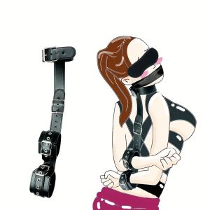 Bondage||Bondage Collar with Locking Handcuffs – Behind-the-Back Restraint Set for Alternative BDSM Play - Lunarlulu-lulu dolls